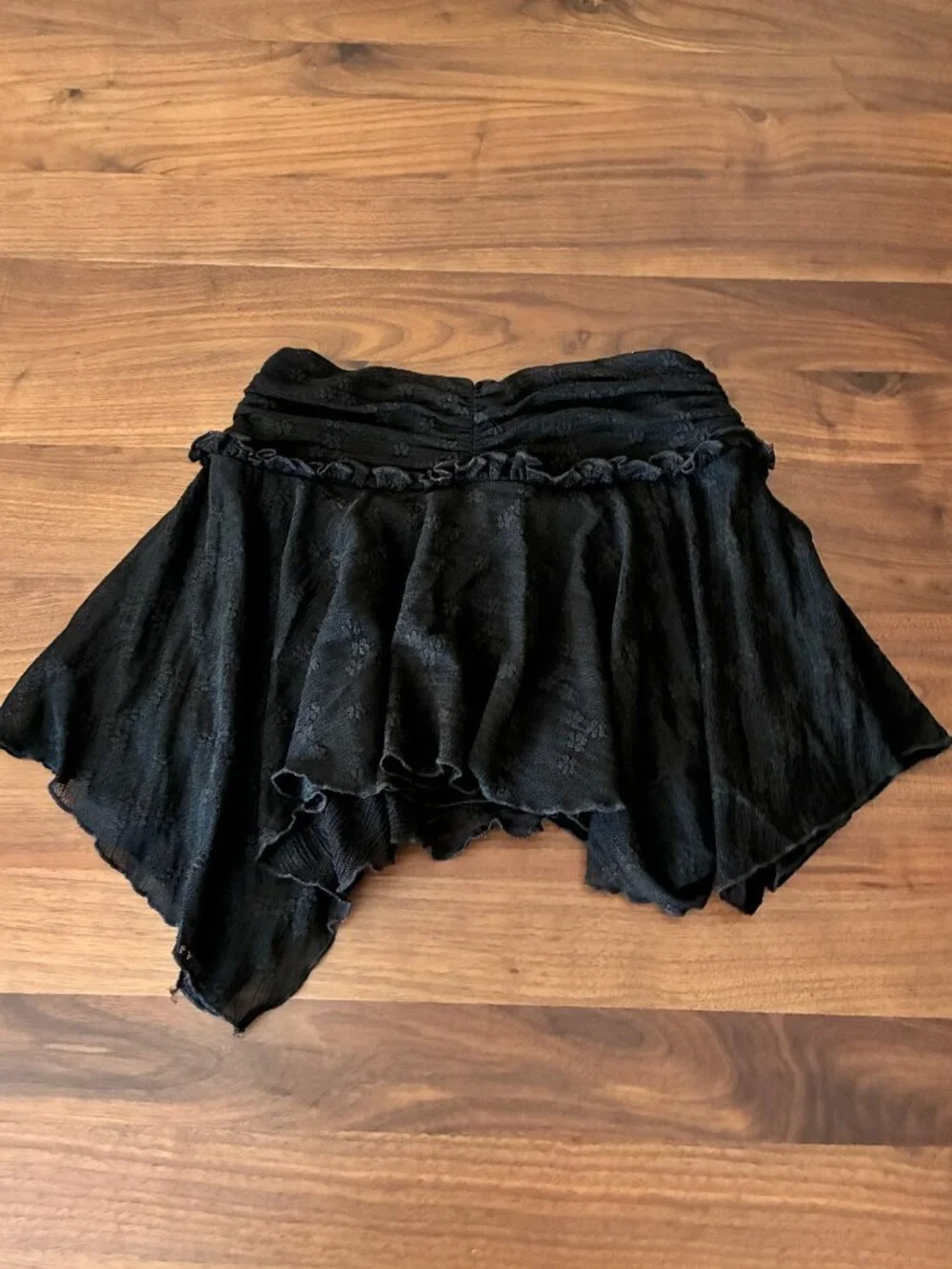 Princess Polly Lace Mini Asymmetrical Hem Skirt in Black - Womens US 2
